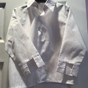Boys white button down shirt
